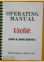 Victor 1600 & 2000 Series Lathe Operating Manual.