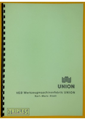 WMW - Union BFT63 BFT80 Horizontal Boring Machine Spare Parts Manual.
