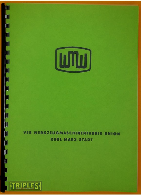 WMW Union DLZ-500 DLZ-630 DLZ-800 Lathe Operation Manual.