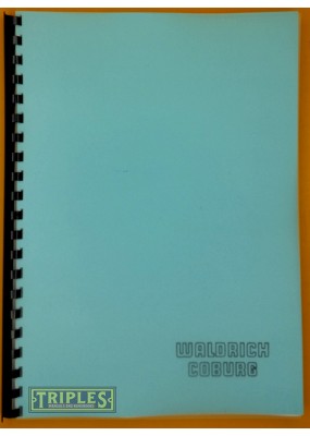 Waldrich Coburg 15FE 100x4500 Plano Type Milling Machine Operators Manual.