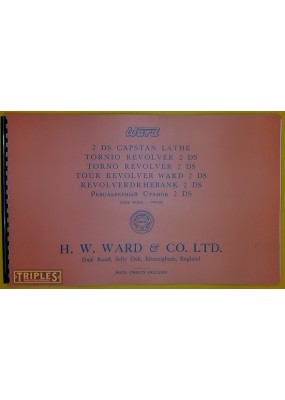 Ward 2DS Capstan Lathe Parts Manual.