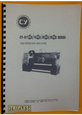 Yunnan CYS Series Lathes. Operators Manual and Parts List.