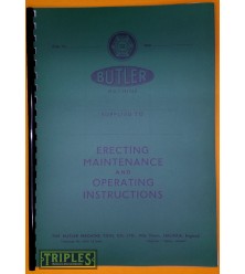 Butler 26" Shaper. Erecting Maintenance and Operating Instructions. Butler 26" Shaper. Erecting Maintenance and Operating Instructions.