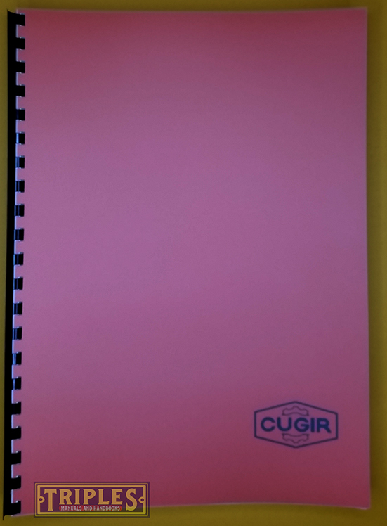 Cugir FU/FO-36 FV-36CF FV-36CR Milling Machine Instruction Book.